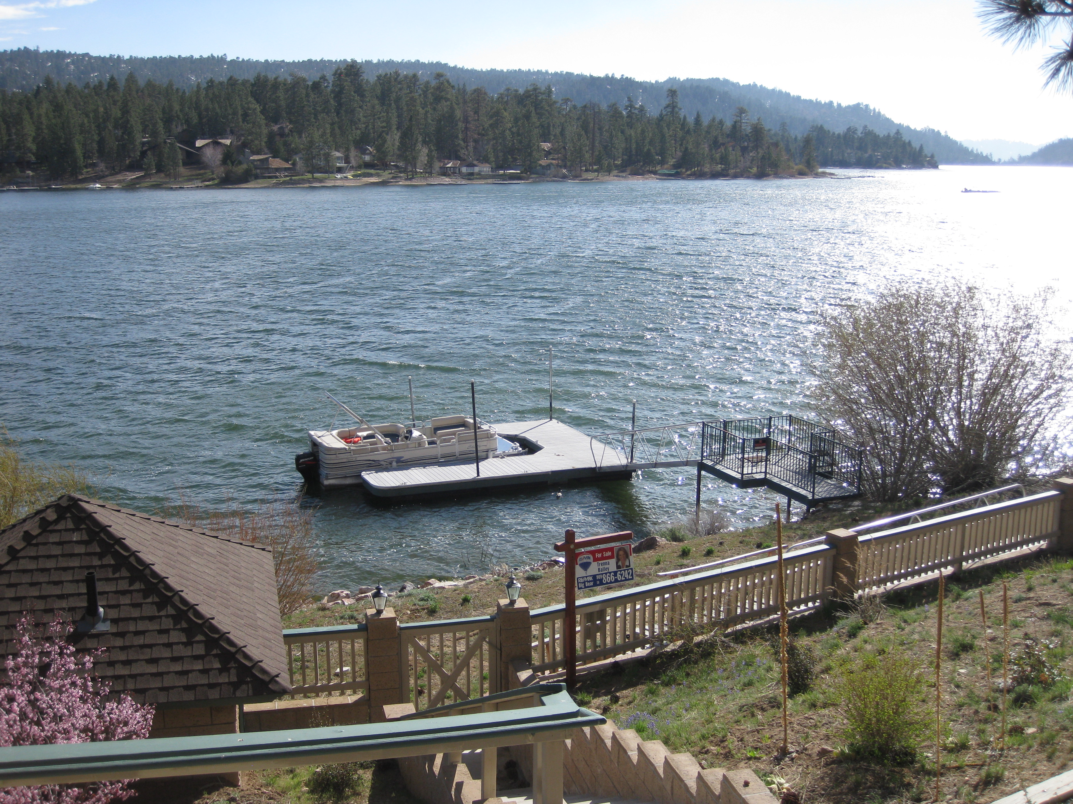 View of Big Bear Lake and Dock Slip at 39473 Lake Drive