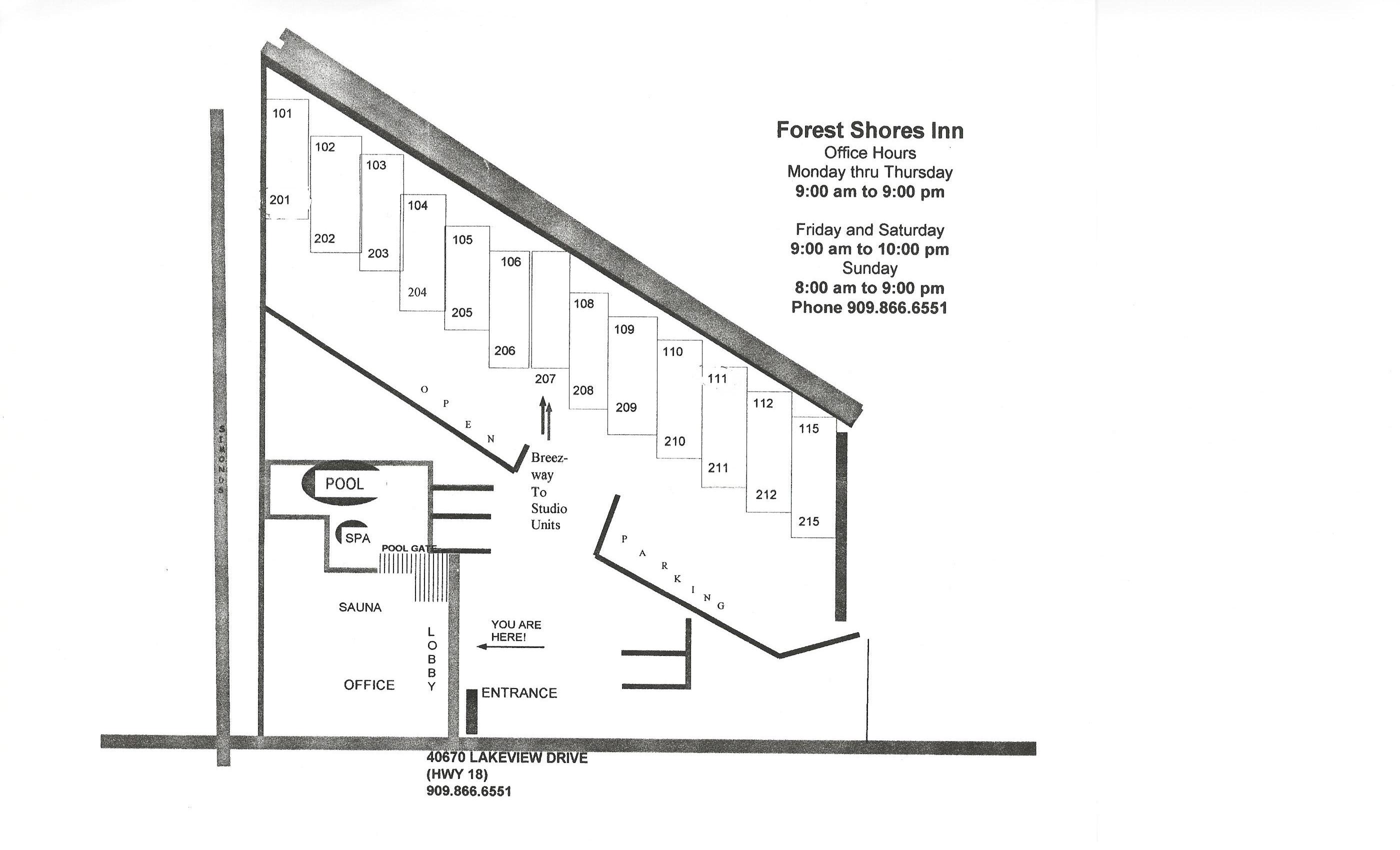 Forest Shores Map and Complex Layout