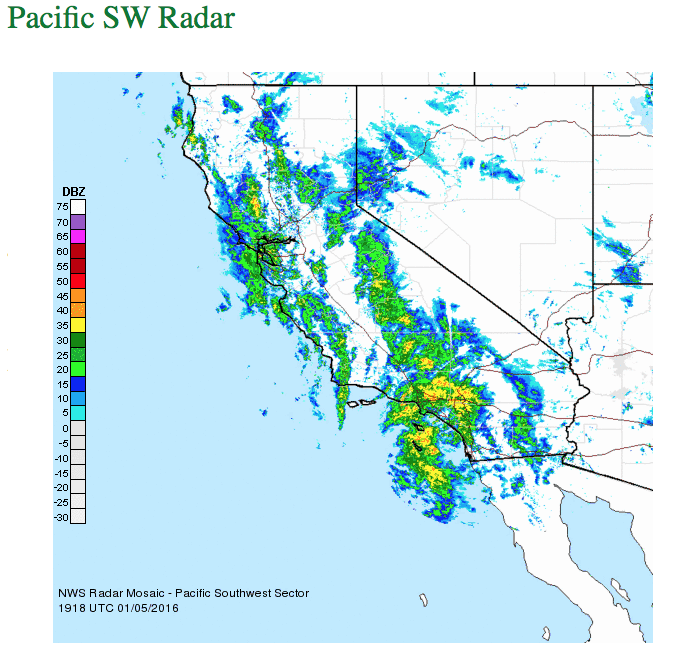 Pacific Southwest Radar provided by Snow Summit